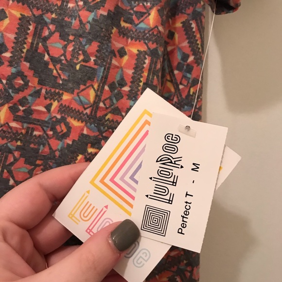 Lularoe Perfect T, BNWT, M, geometric pattern - Picture 2 of 3